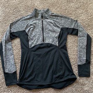 Reebok Black Marled Quarter Zip Size Medium
